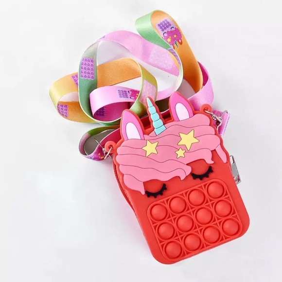 Red Pop it Unicorn purse - Picture 1 of 1